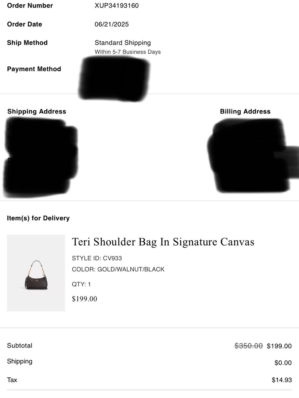 Coach brand new Teri Shoulder bag - Signature Canvas - never used! - Picture 6 of 6
